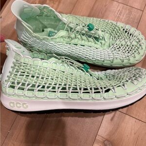 🔥 NEW Nike ACG Watercat+ Men's 14 Vapor Green White knit shoes FN5202 300 water